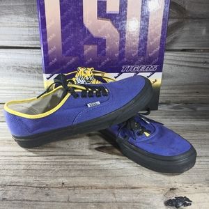 Vans classic canvas (LSU) w 10,m8.5, purple 💜 gold 🪙